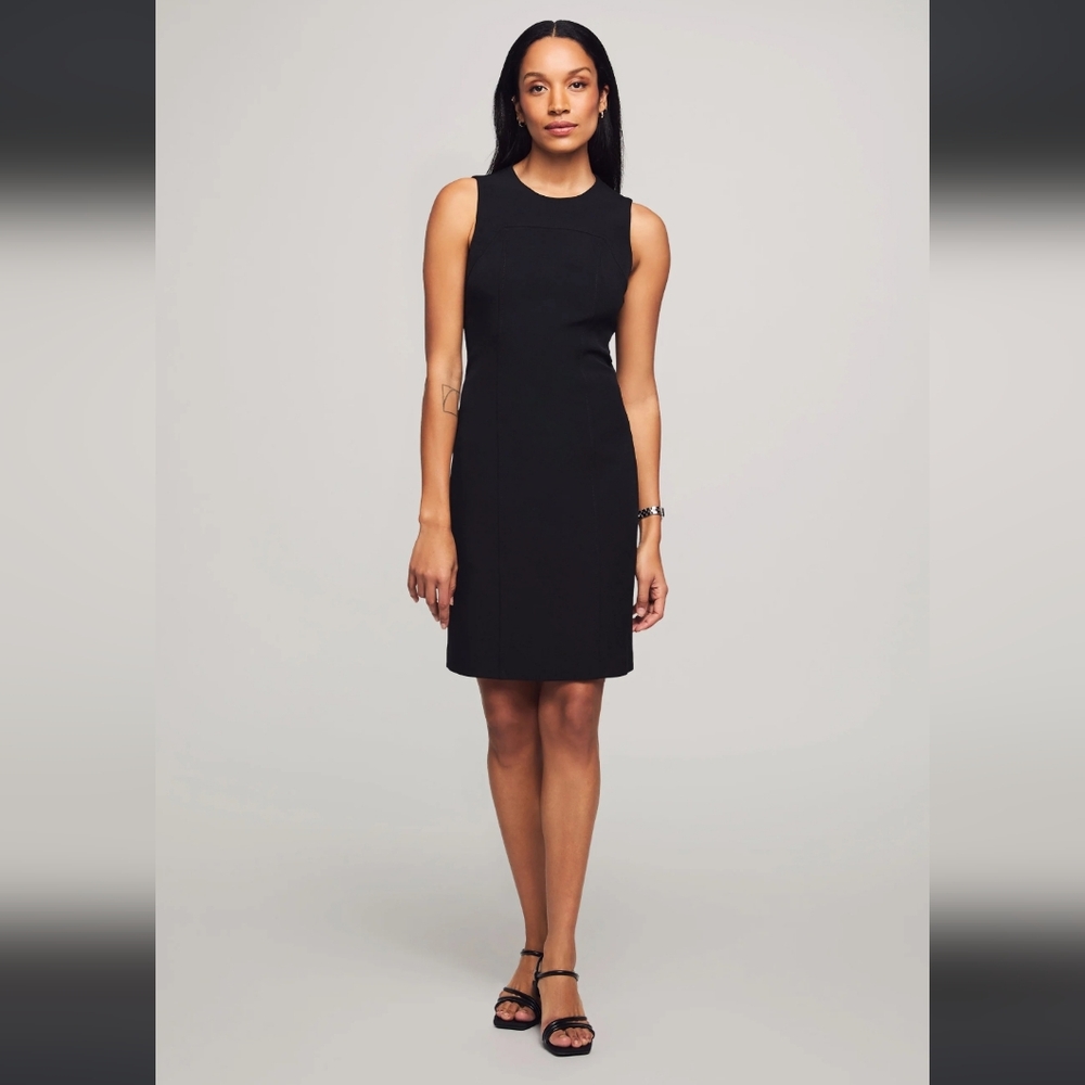 Anne Klein black sheath dress, EUC, size 2, fully lined, zip back w/ hook & eye
